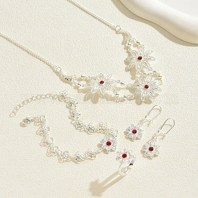 Комплекты из сплава цветочных браслетов LA6094-1