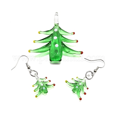 Рождественские украшения ручной работы лэмпворк SJEW-G076-01P-1