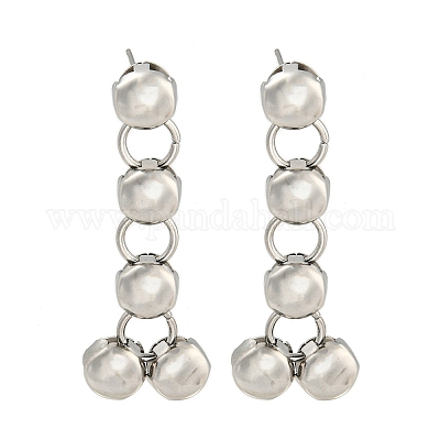 Не тускнеющий 304 нержавеющая сталь стержень плоский круглый EJEW-S229-04P-1