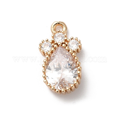 Подвески из латуни и стекла&nbsp;KK-C062-094G-1