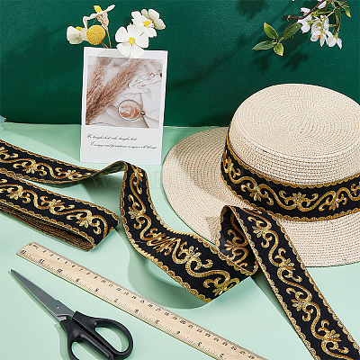 Этнический стиль цветочный узор вышивка полиэстеровые ленты OCOR-WH0104-44A-1