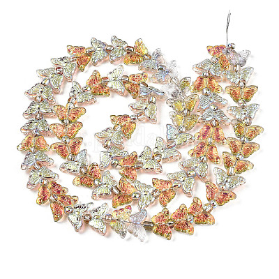 Стеклянные бусины с гальваническим покрытием &nbsp;EGLA-N012-04L-1