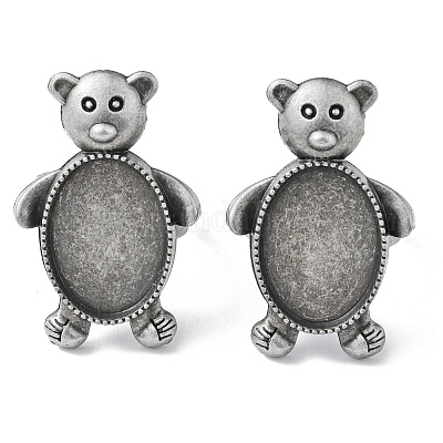 Регулируемые литые сеттинги площадку кольцо&nbsp;FIND-WH0110-472AS-1