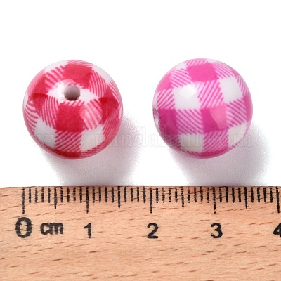 Непрозрачные акриловые бусины OACR-P030-07A-M-1