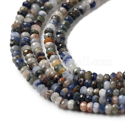 Природный содалит бисер нитей&nbsp;G-RM241221-T3-1