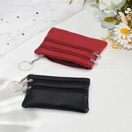 2 шт. 2-х цветные кошельки из искусственной кожи на молнии ABAG-LP0001-91A-1
