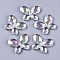 Transparent Acrylic Beads, AB Color, Butterfly, Faceted, Clear AB, 23x29x4mm, Hole: 1.6mm