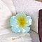 Two Tone Plastic Claw Hair Clips, Flower, Light Sky Blue, 77x77mm