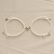 Alloy Heart-shaped Magnetic Braided Rope Bracelets for Couple Girlfriends, White, 5-1/2~10-1/4 inch(14~26cm)