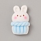 Rabbit Theme Opaque Resin Cabochons, for Jewelry Making, Basket, 23x14.5x7.5mm