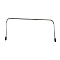 Iron Purse Frame, with Plastic, for Bags Handbag Accessories, Platinum, 200x70x3mm