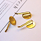 Iron Hair Stick Findings, Flat Round, Golden, Tray: 18mm, 35x18mm