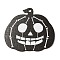 Halloween Printed Wooden Big Pendants, Pumpkin, 68x74x2.5mm, Hole: 4mm