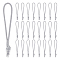 30Pcs Plastic Cord Zipper Sliders, Light Grey, 70x6x6mm