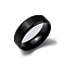 PVD Vacuum Plating Matte Style 304 Stainless Steel Wide Band Finger Rings for Women Men, Plain Band Rings, Electrophoresis Black, 6mm, Inner Diameter: US Size 6 3/4(17.2mm)