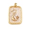 Transparent Epoxy Resin Brass Pendants, Golden, with Glitter Powder, Moon, 30x21x4mm, Hole: 4x2.5mm