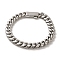 Non-Tarnish 304 Stainless Steel Cuban Link Chain Bracelets for Women Men, Stainless Steel Color, 8-5/8 inch(22cm), Link: 10x12.5x3mm
