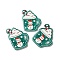 Christmas Resin Pendants, Opaque Cup Charms for Christmas Party Decoration, Snowman, 37x30x2.5mm, Hole: 1.5mm