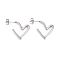 Non-Tarnish 304 Stainless Steel Stud Earring for Women, Heart, Stainless Steel Color, 18.5x17x2mm, Pin: 0.8mm