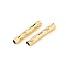 Brass Beads, Textured Tube Beads, Cadmium Free & Nickel Free & Lead Free, Real 18K Gold Plated, 12x2mm, Hole: 1.5mm
