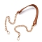 PU Imitation Leather Bag Straps, with Iron Chain & Swivel Clasps, Saddle Brown, 72.6cm
