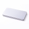 Iron Tins Cans, Storage Box Containers, with Lid, Rectangle, Platinum, 17.2x9.03x1.54cm