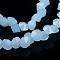 Diamond Shape Imitation Jade Glass Bead Strands, Light Sky Blue, 4x4mm, Hole: 0.5mm, about 150pcs/strand, 12.9 inch