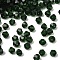 Transparent Glass Beads, Bicone, Faceted, Green, 4x3.5mm, Hole: 0.8mm, about 720pcs/bag