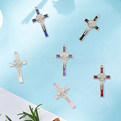 30шт 6 цвета сплава эмалевые подвески&nbsp;ENAM-SC0007-26