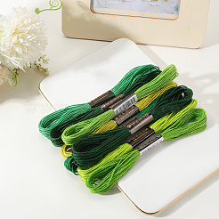 8 моток 8 цвета 6-слойная полиэфирная мулине для вышивания&nbsp;OCOR-CY0002-09C