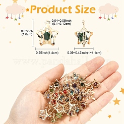 40шт 8 цвета подвески со стразами&nbsp;IFIN-YW0003-95