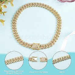 Теннисное колье с кристаллами и стразами&nbsp;NJEW-WH0009-13