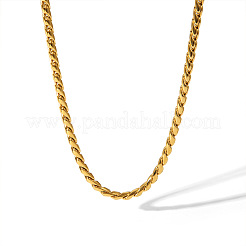 Комплекты браслетов и ожерелий из кубинской цепи из нержавеющей стали 304 для женщин&nbsp;FI8814-1