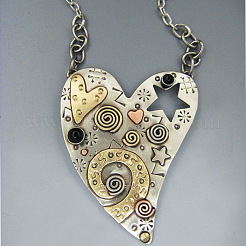 Богемский сплав полые звезды сердце кулон ожерелья для женщин&nbsp;FS-WG1DBFC-01