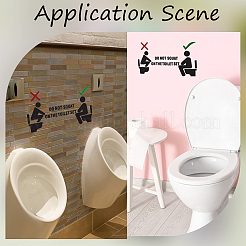 ПВХ наклейки для общественного туалета&nbsp;AJEW-WH20006-102A