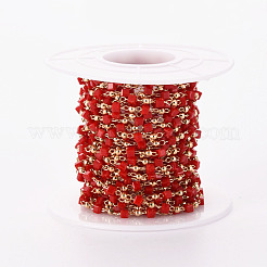 Акриловые цепочки из бисера ручной работы&nbsp;CHC-S012-001-A01-G