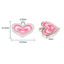Подвески с подвесками в виде сердца из розового сплава&nbsp;X-ENAM-19.5X19.5