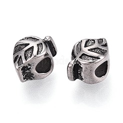 Бусины европейского стиля с крупными отверстиями из нержавеющей стали 304&nbsp;STAS-T072-111AS