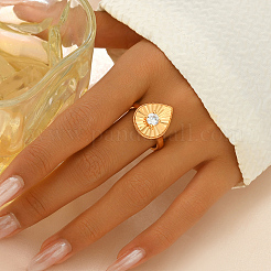 Регулируемые кольца для женщин с латунным паве из кубического циркония&nbsp;VI2002