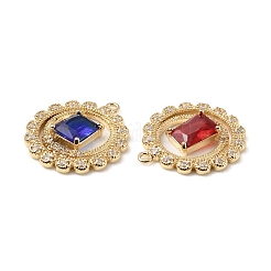 Латунь с подвесками из стекла k9 и стразами&nbsp;KK-C024-41KCG