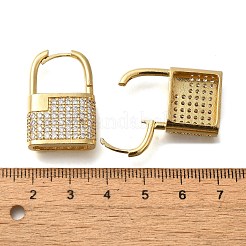 Покрытие стойки латунь микропаве фианит серьги обручи EJEW-H143-11G