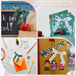 2 рулон 2 стиля полиэстеровая цветная печатная лента в рубчик на школьную тематику&nbsp;OCOR-GF0004-23C