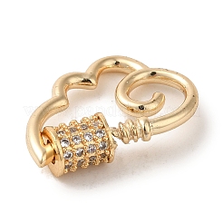 Латунные застежки для ключей из прозрачного кубического циркония&nbsp;KK-R162-028C-G