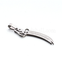 Большие подвески-мечи из нержавеющей стали марки 304&nbsp;LS-STAS-E090-13P-B