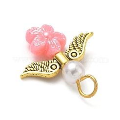 Подвески из непрозрачного акрила и тибетского сплава&nbsp;PALLOY-JF04400