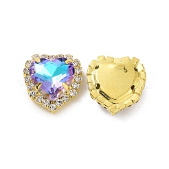 Сердце пришить стразами&nbsp;DIY-E062-03G-01