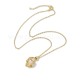 Ожерелья с подвеской в виде клетки с кристаллами&nbsp;NJEW-JN04759-01