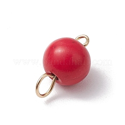 5 шт. 5-х цветные синтетические бирюзовые круглые подвески-соединители&nbsp;PALLOY-JF03416