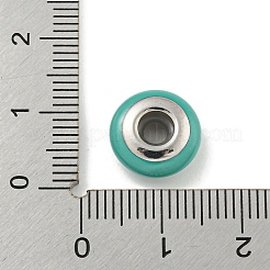 304 нержавеющая сталь эмалированные европейские бусины&nbsp;STAS-U005-01C-P