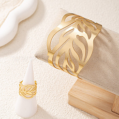 Комплекты браслетов-манжет и колец-манжет из полого листового сплава&nbsp;FS-WG8AB1D-01